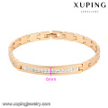 71311 brazalete de tenis de circonio chapado en oro 18k de latón chapado en oro